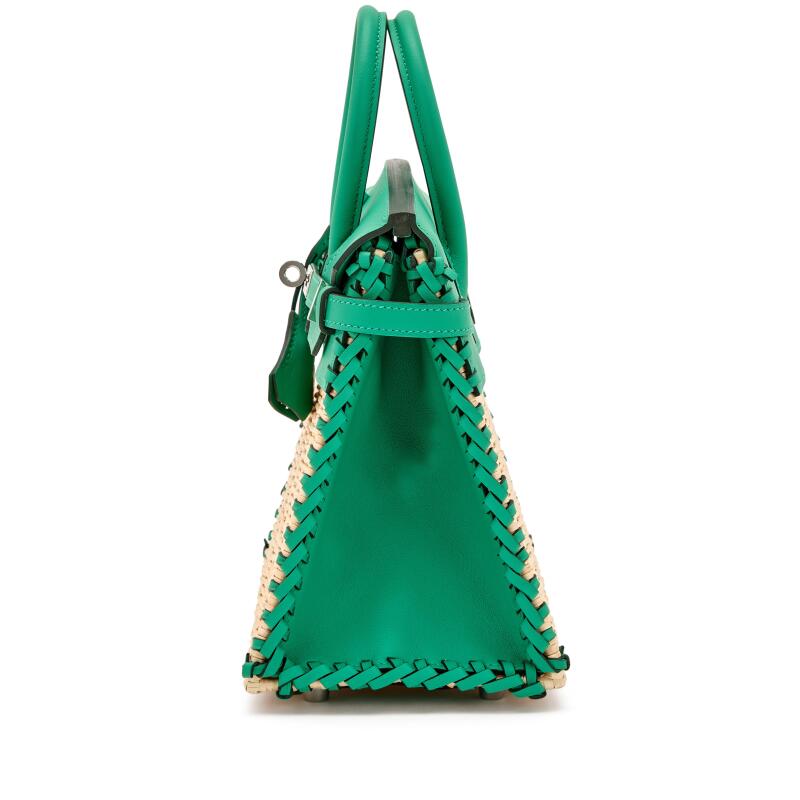 Hermès Picnic Birkin 25 Menthe Swift & Osier Wicker Palladium Hardware