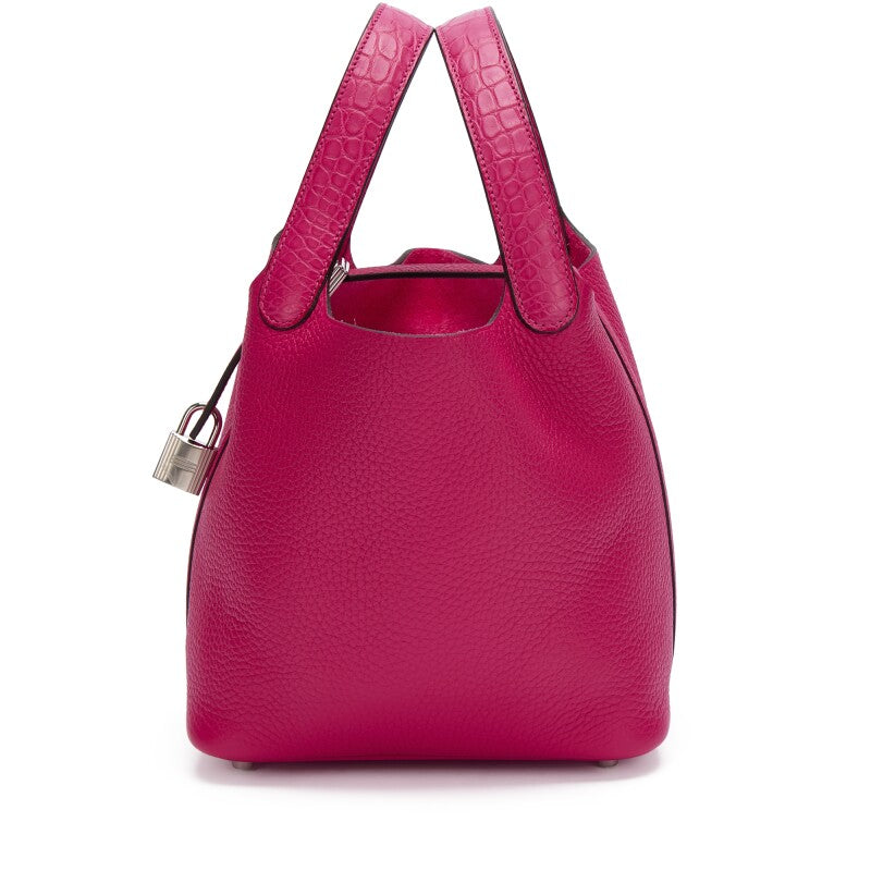 Hermès Picotin Lock 18 – Framboise Matte Alligator & Clemence Touch with Palladium Hardware (2021) - Zeuskicks