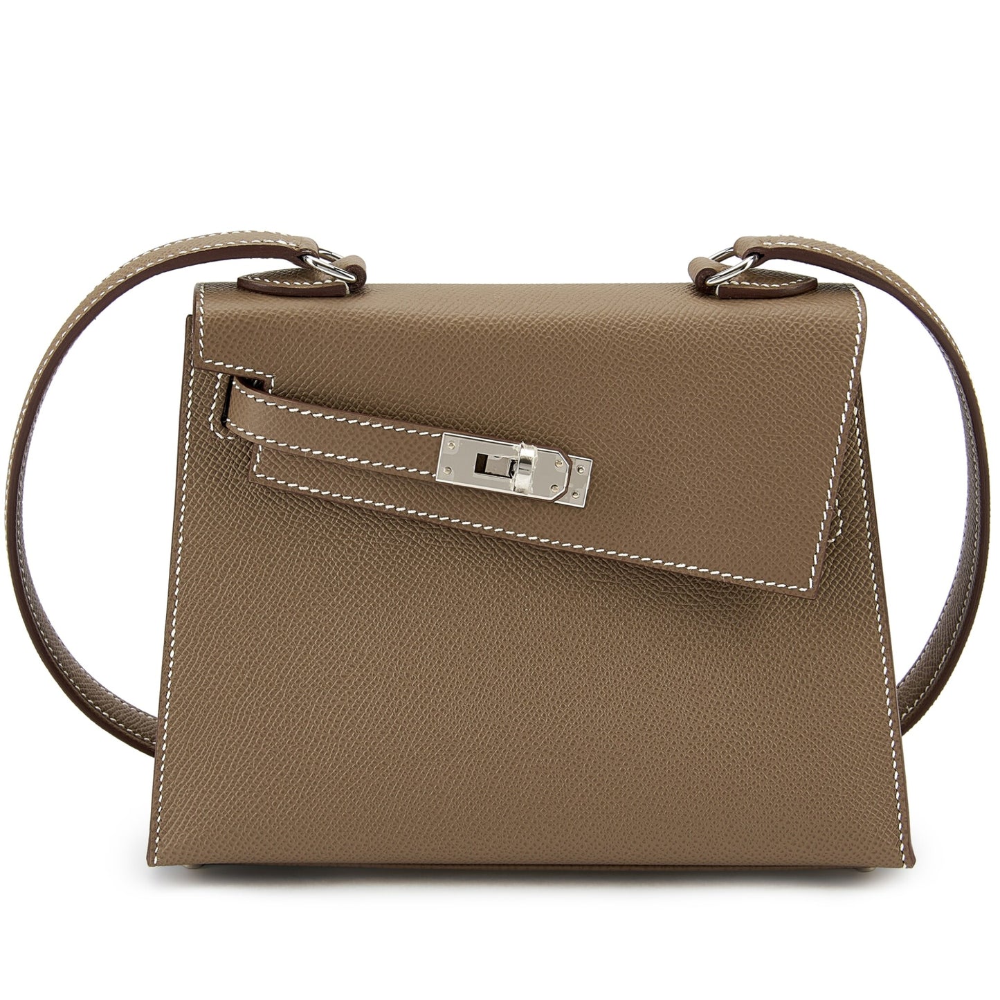 Hermès Kelly en Désordre 20 Sellier – Etoupe Epsom with Palladium Hardware