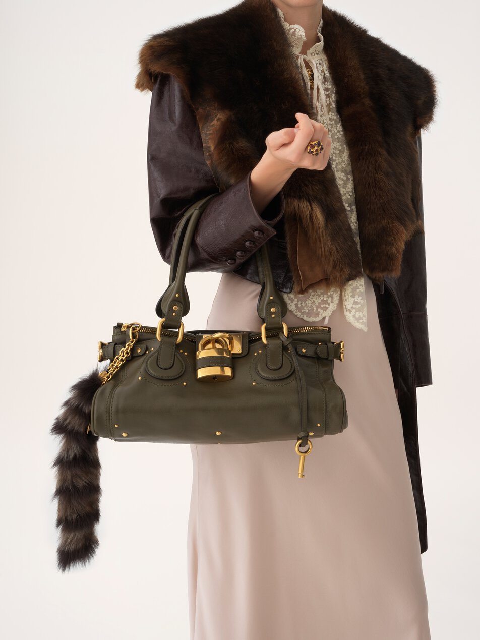 CHLOE Paddington bag in grained leather Winter Ivy by CHLOE