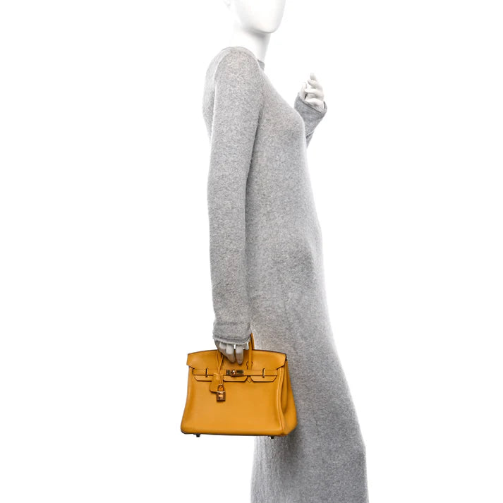 Hermès Birkin 25 – Swift Leather in Jaune Ambre with Gold Hardware