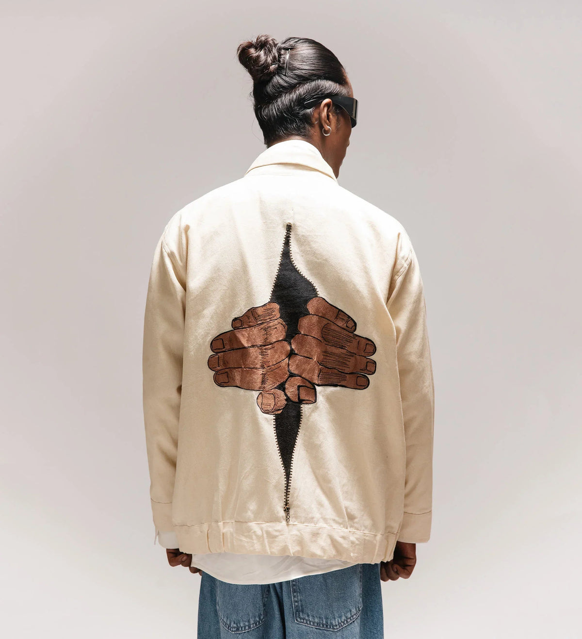 Gods Hand' Chainmail Armour Embroidered Jacket by Cause & Effect