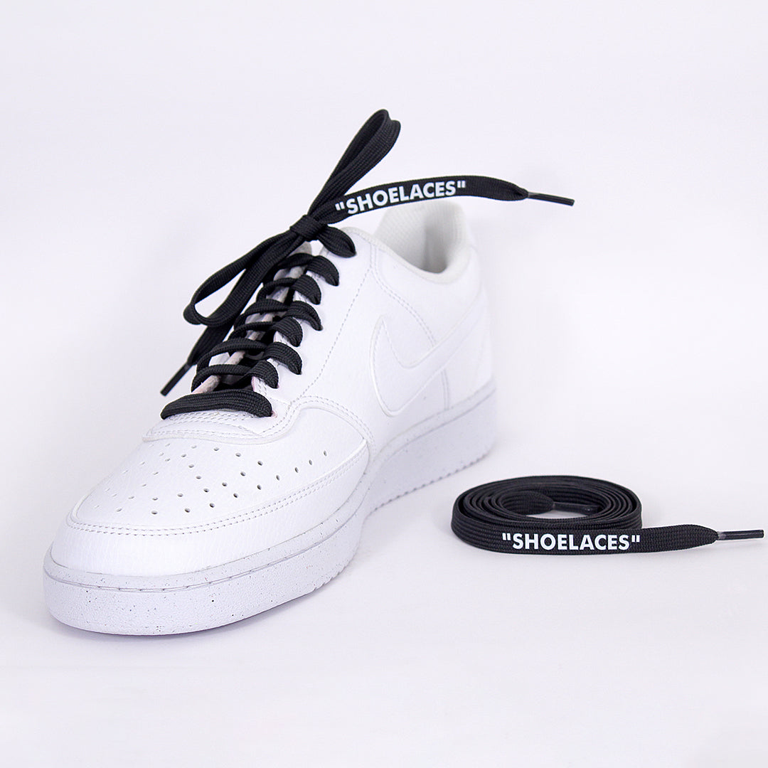 Grey Off-White Style “SHOELACES” for Sneakers – Premium Flat Laces by KNOTTY by KNOTTY