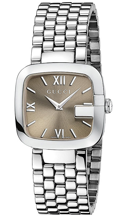 Women’s Gucci YA125410 Brown Dial Stainless Steel Quartz Watch - Zeuskicks