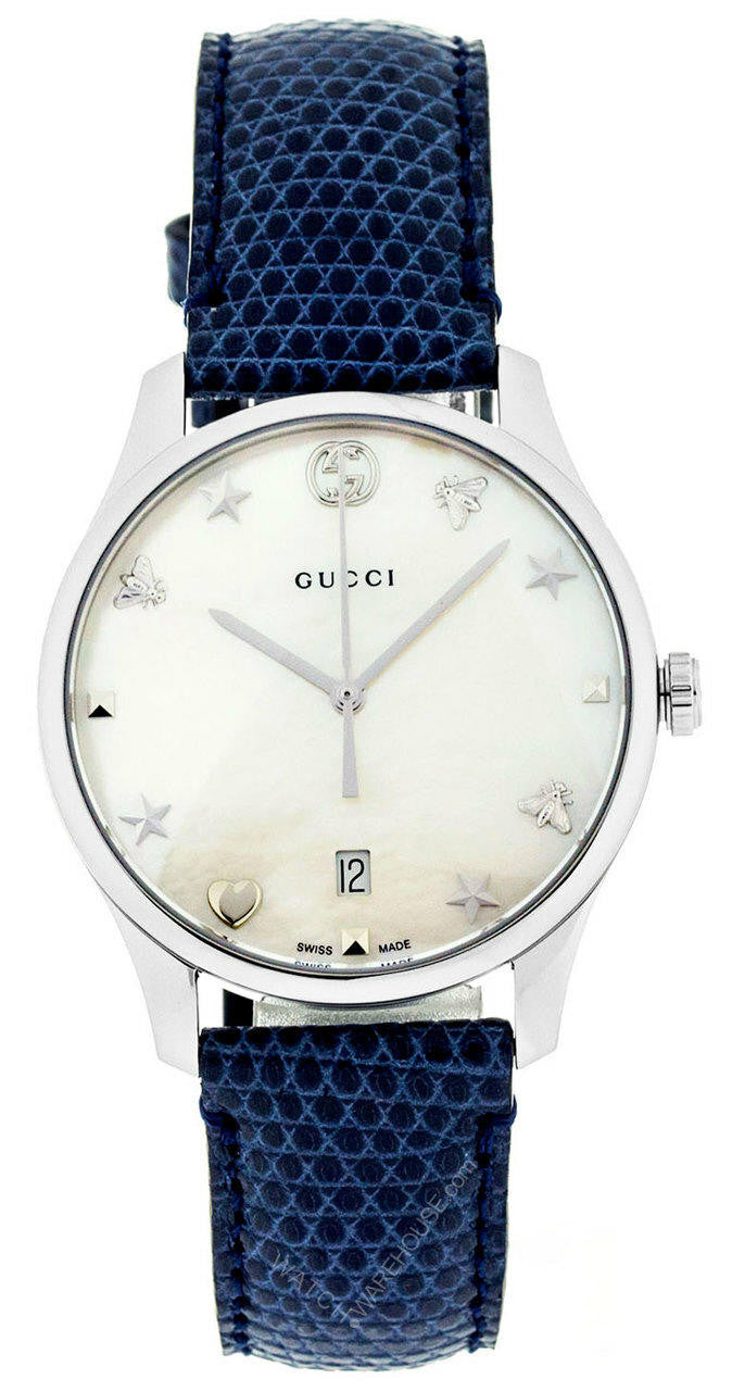 Women’s Gucci G-Timeless YA1264049 Leather Quartz Watch