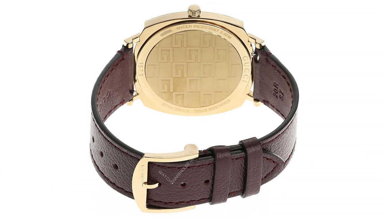 Men’s Gucci YA157411 Grip Quartz Watch with Gold Dial