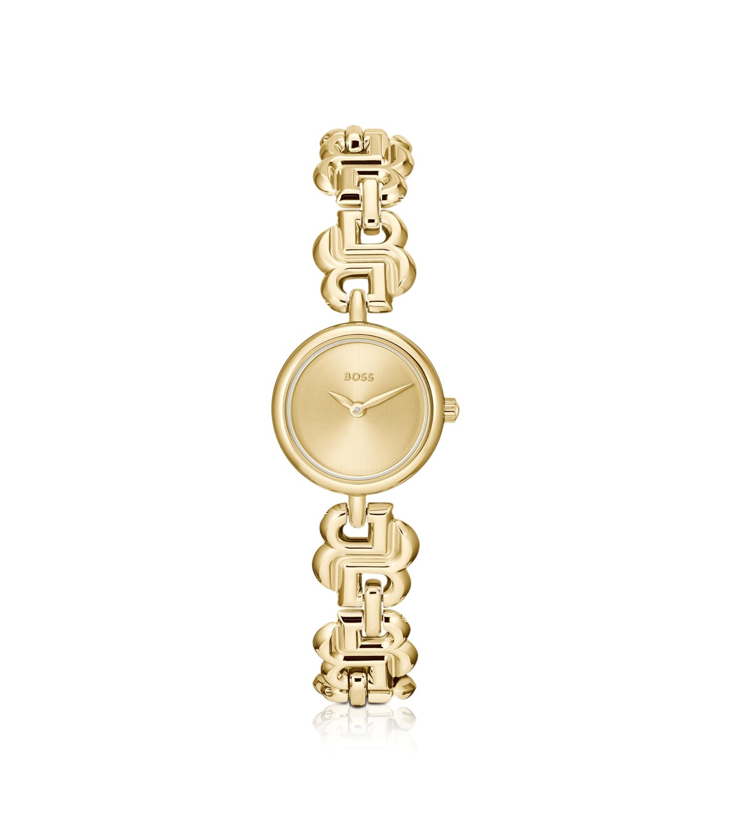 DOUBLE B DRESSY Gold-tone watch with monogram bracelet