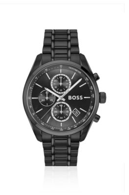 Black-plated watch with tonal dial