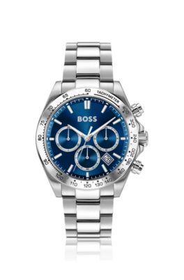 Hero 2.0 chronograph watch with two-layer blue dial