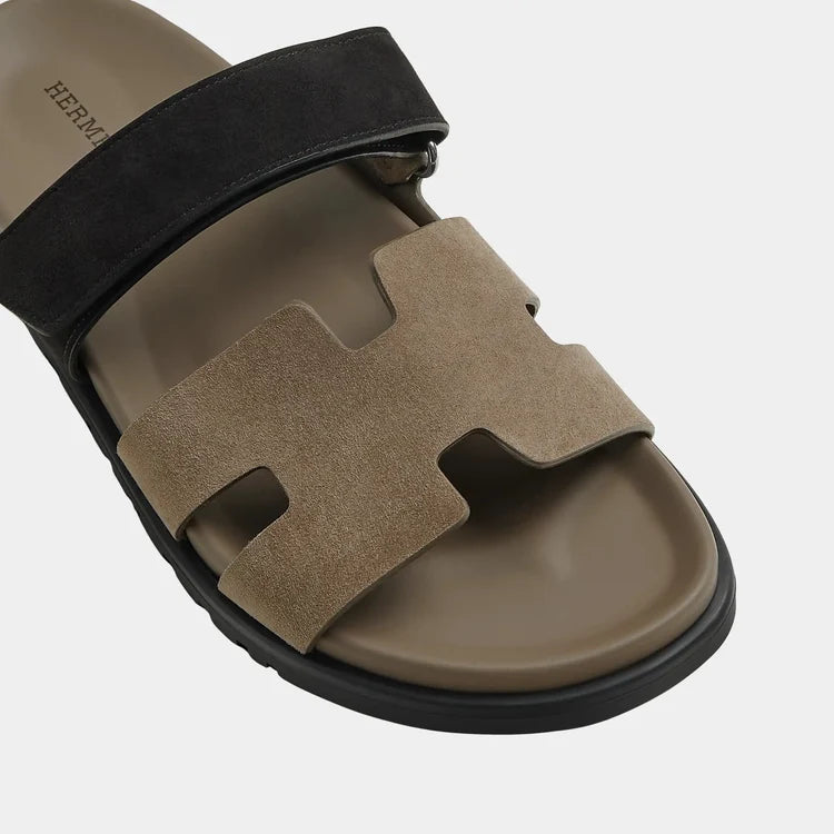 Hermès Chypre Sandals – Two-Tone Suede Goatskin - Zeuskicks