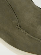 Loro Piana Open Walk Boots – Green Suede Edition