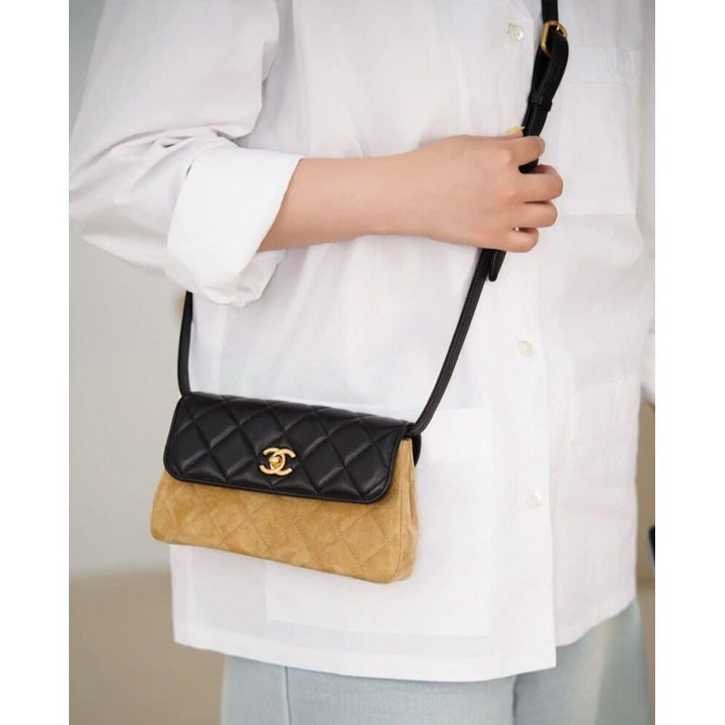 Chanel Mini Flap Bag in Suede 19.5cm – AP4677