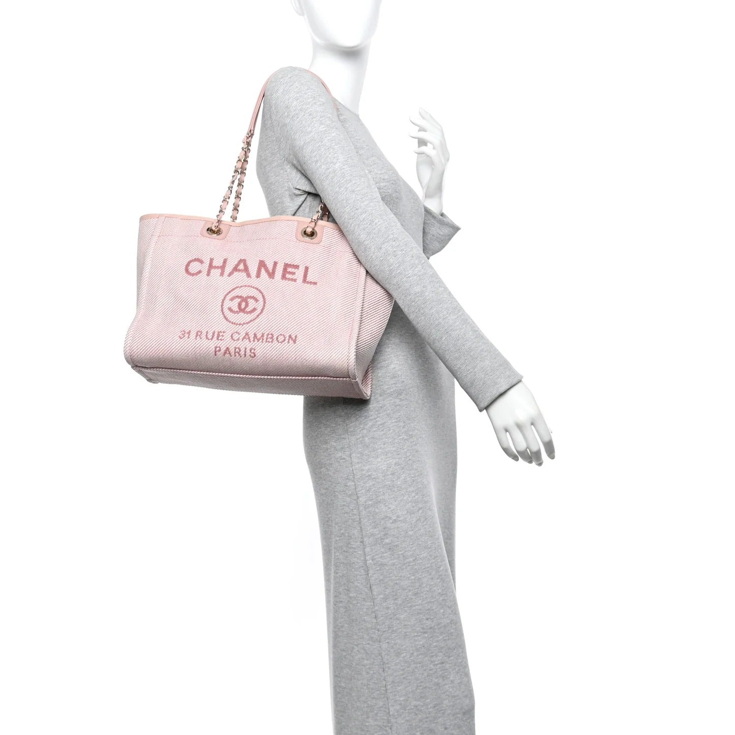 Chanel Mixed Fibers Calfskin Small Deauville Tote – Rose Pink