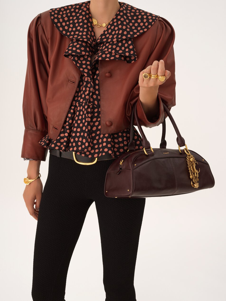 CHLOE bowling bag in soft leather Perfect Plum by CHLOE