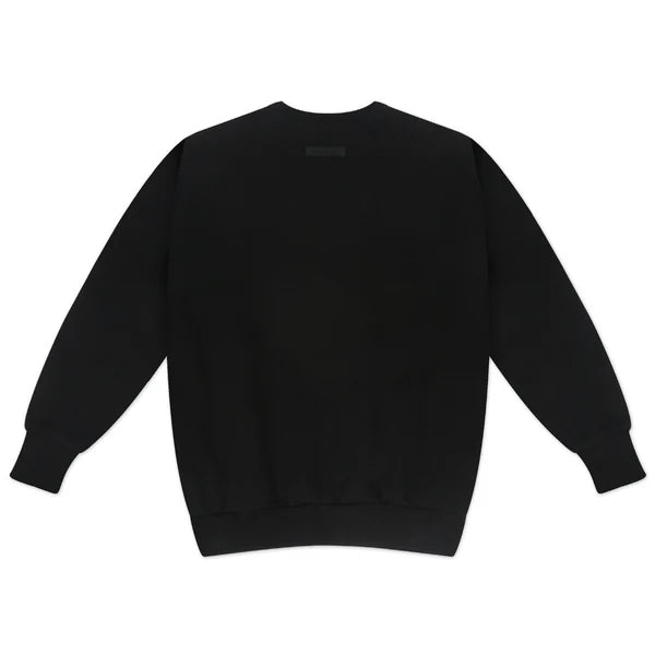 FEAR OF GOD ESSENTIALS CREWNECK JET BLACK