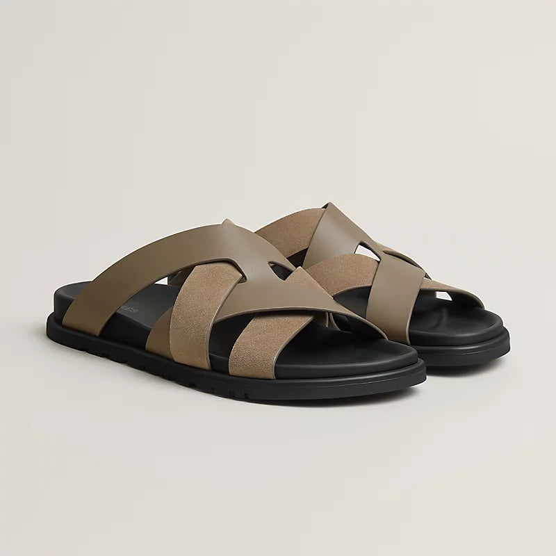 Hermes Kazimir Sandals – Calfskin & Suede Goatskin - Zeuskicks