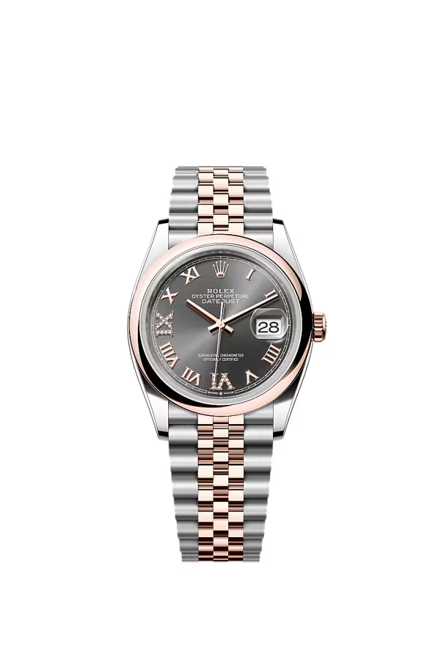 Men’s Rolex Datejust 36 126201 Automatic Watch – Slate Diamond Dial with Jubilee Bracelet