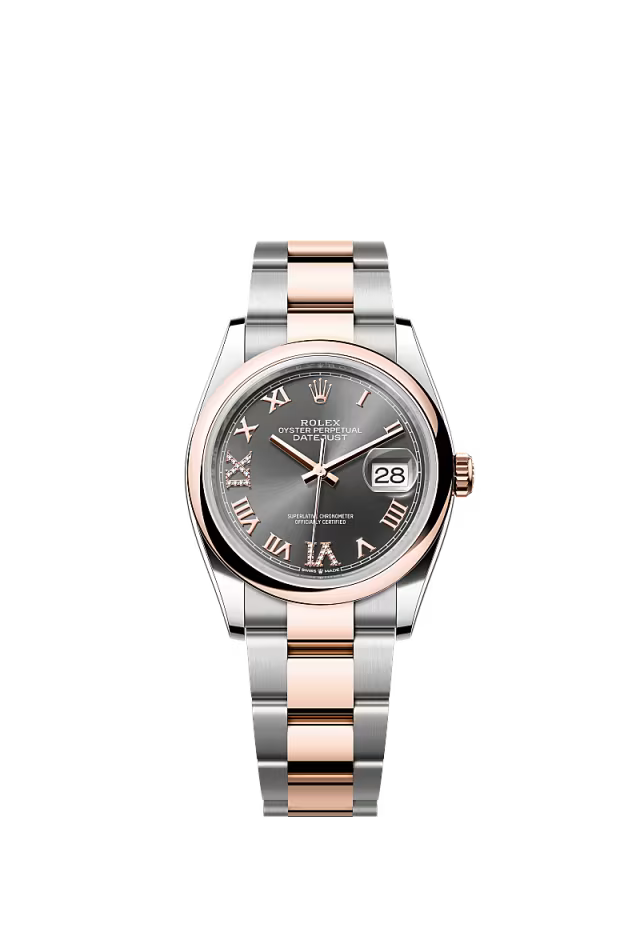 Men’s Rolex Datejust 36 126201 Automatic Watch – Slate Diamond-Set Dial