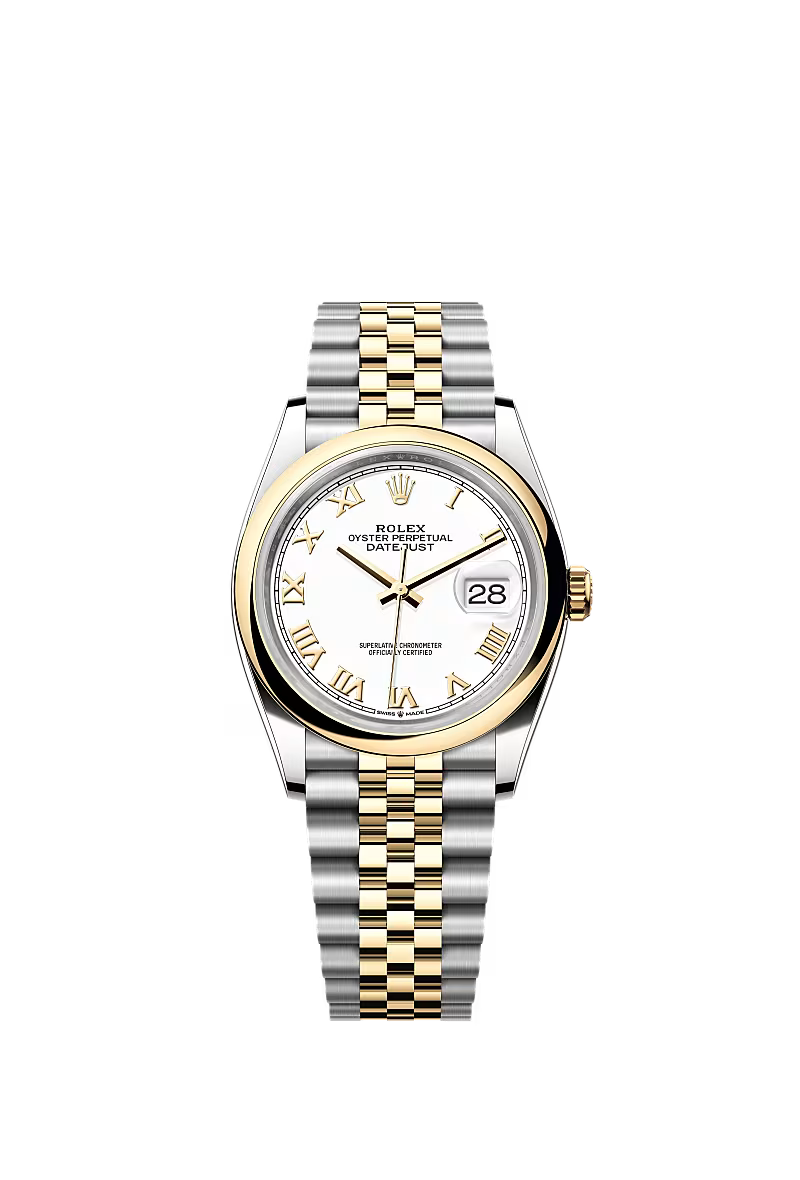 Men’s Rolex Datejust 36 Ref. 126203 – Yellow Rolesor, White Dial, Jubilee Bracelet