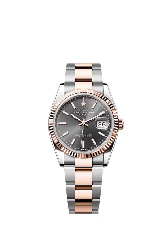 Men’s Rolex Datejust 36 126231 Automatic Watch – Slate Dial with Fluted Bezel