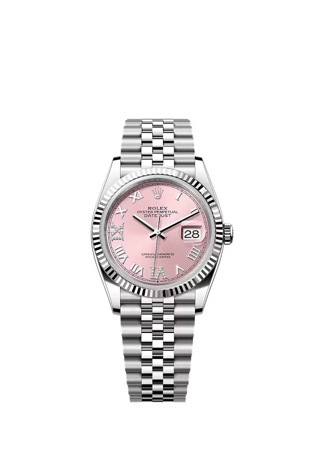 Men’s Rolex Datejust 36 126234 Oystersteel & White Gold Automatic Watch – Pink Diamond Dial