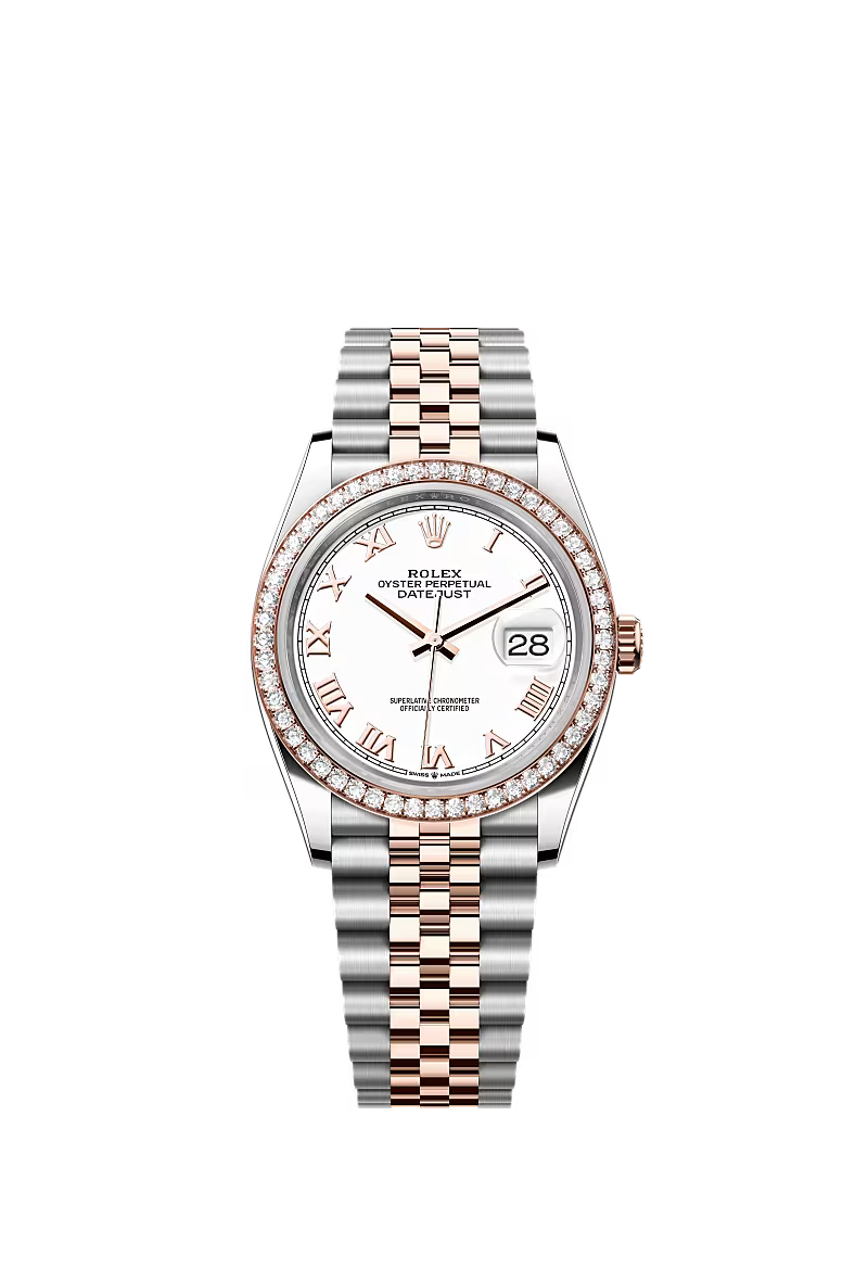 Men’s Rolex Datejust 36 126281RBR Automatic Watch with White Dial