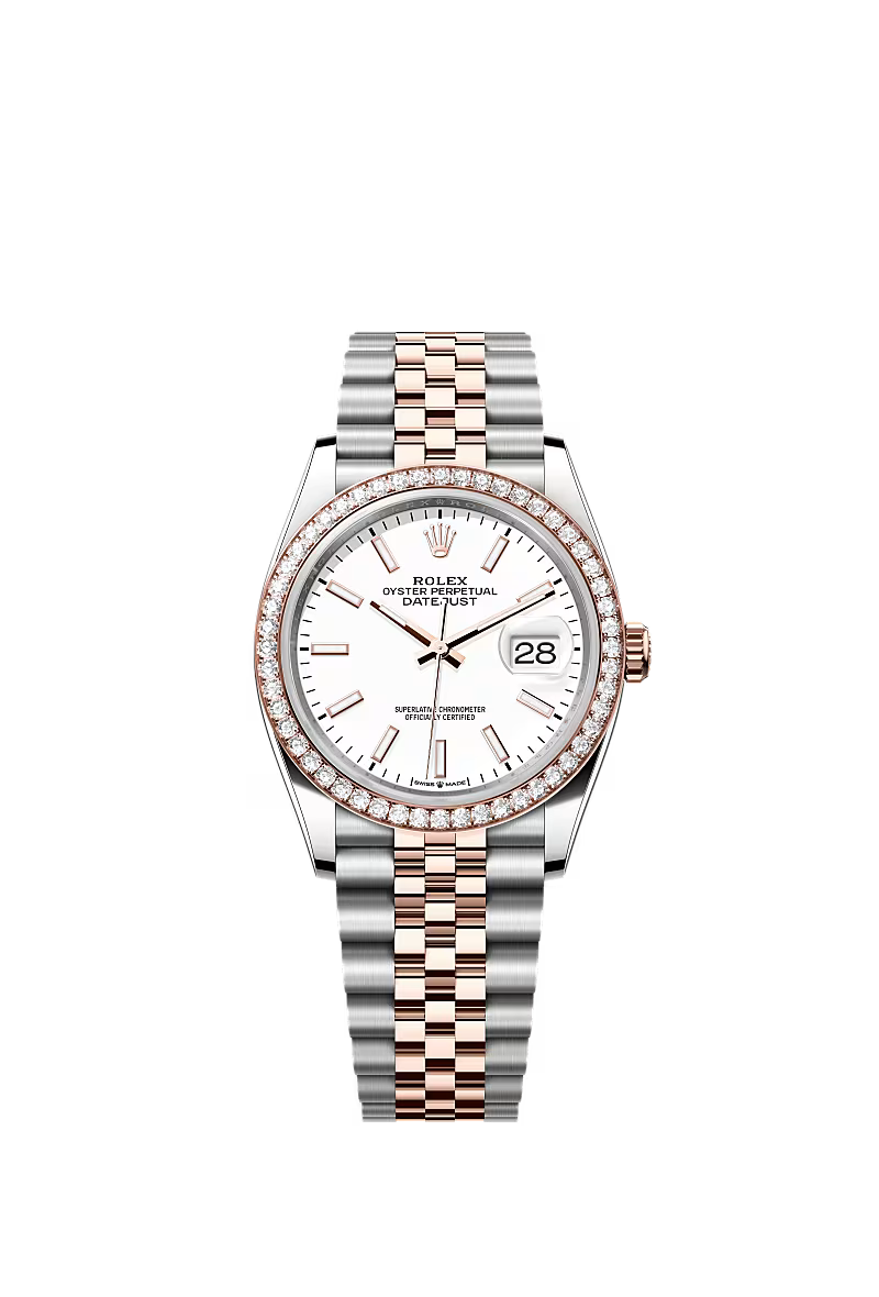 Men’s Rolex Datejust 36 126281RBR Automatic Watch with White Dial