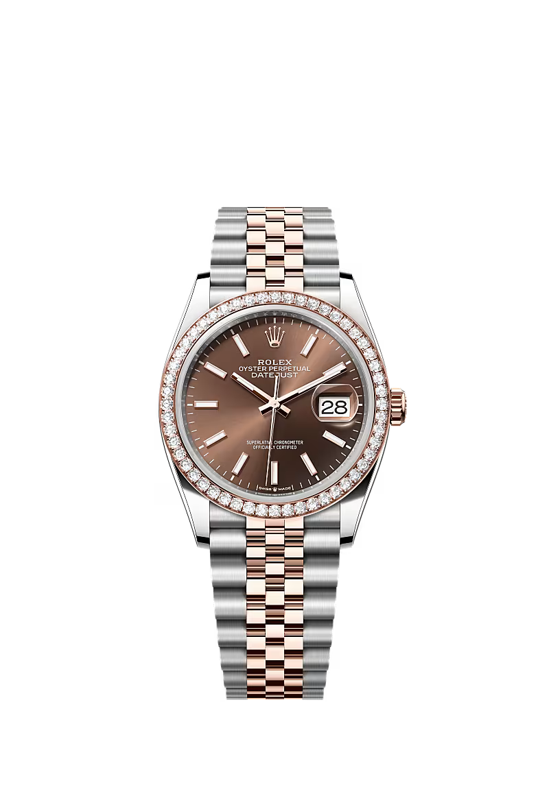 Men’s Rolex Datejust 36 126281RBR Automatic Watch with Chocolate Dial