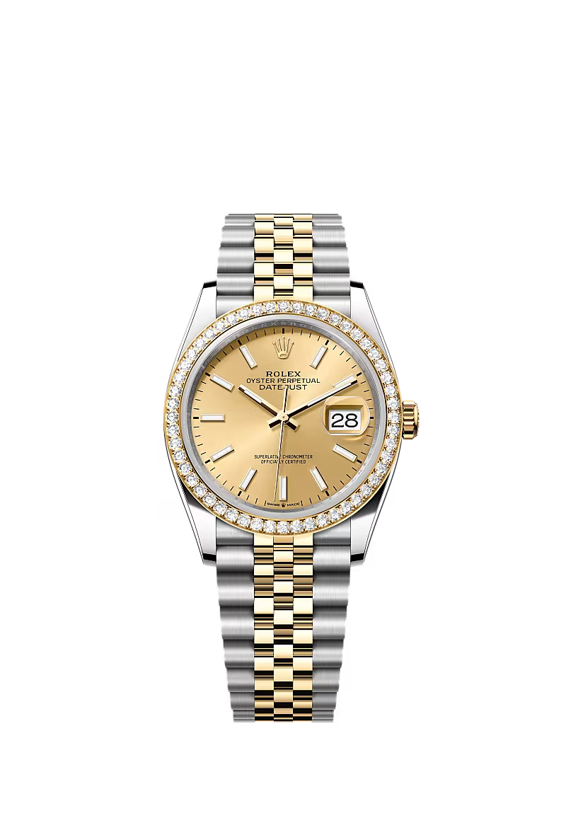Men’s Rolex Datejust 36 Ref. 126283RBR Oystersteel, Yellow Gold & Diamond Watch