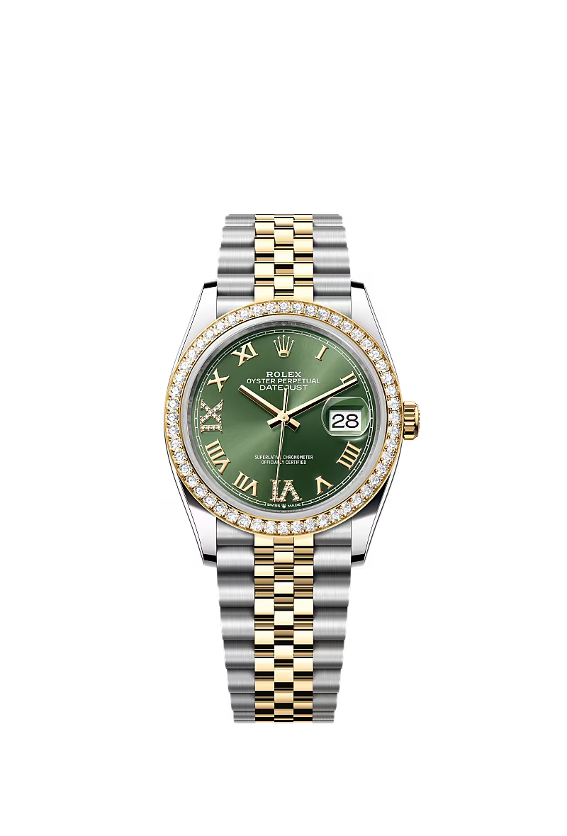 Men’s Rolex Datejust 36 Ref. 126283RBR Oystersteel, Yellow Gold & Diamond Watch