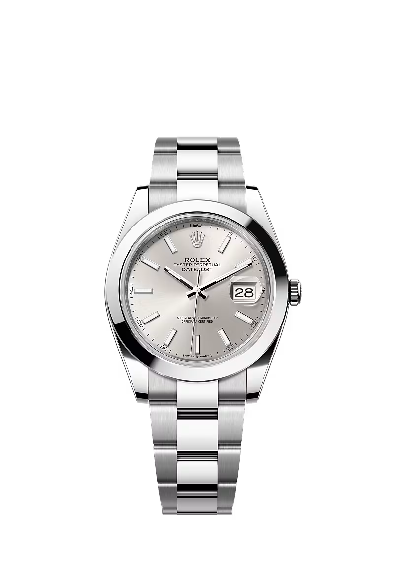 Men’s Datejust 41 Ref. 126300 Automatic Watch in Oystersteel (Silver Dial)