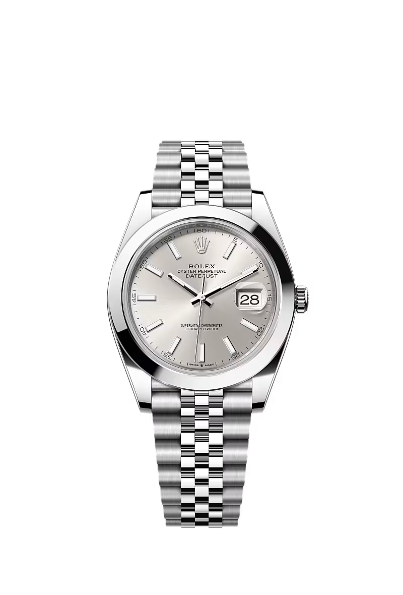 Men’s Datejust 41 Ref. 126300 Automatic Watch in Oystersteel (Silver Dial, Jubilee Bracelet)