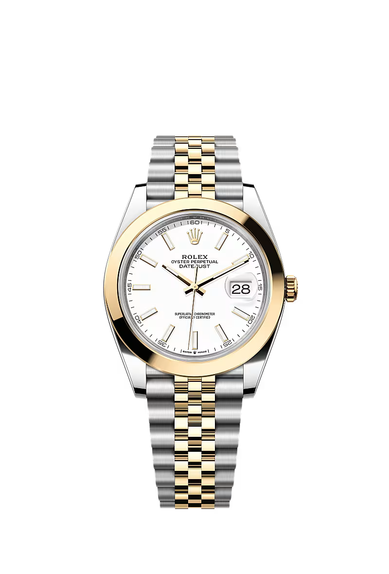 Men’s Datejust 41 Ref. 126303 – Yellow Rolesor, White Dial, Jubilee Bracelet
