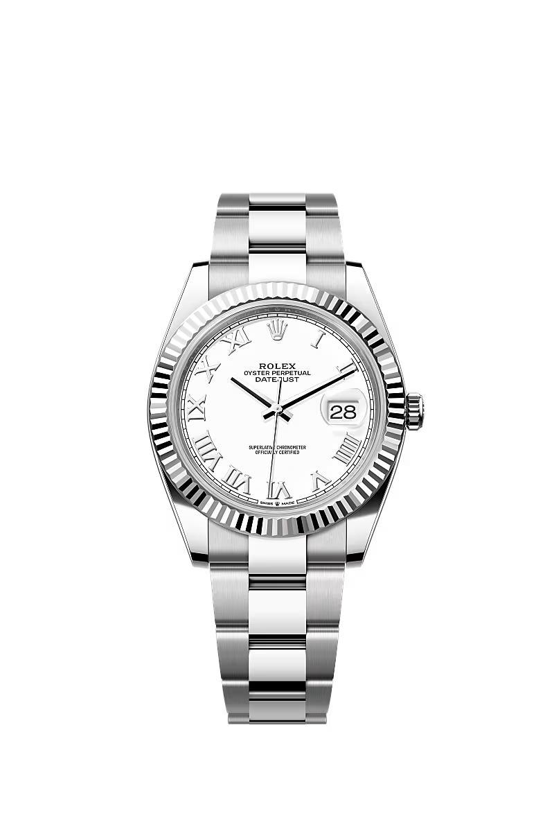Men’s Datejust 41 Ref. 126334 Automatic Watch – White Rolesor, White Dial, Oyster Bracelet