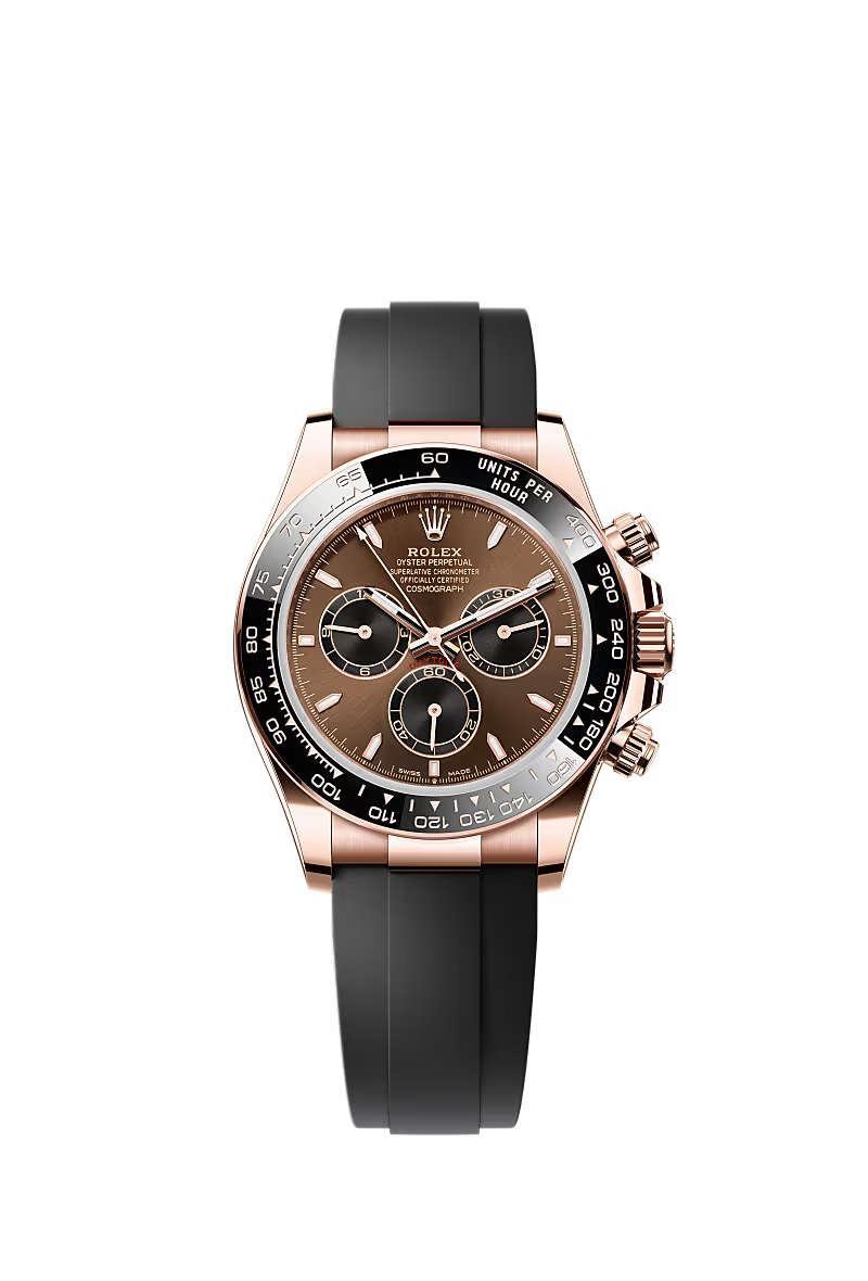 Men’s Rolex Cosmograph Daytona 126515LN Chocolate & Black Dial 18 kt Everose Gold with Oysterflex