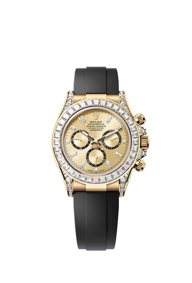 Men’s Rolex Cosmograph Daytona 126538TBR – Golden & Black Diamond Dial, Yellow Gold with Diamonds