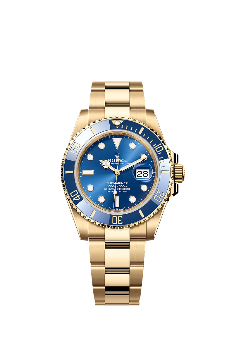 Rolex Submariner Date 41 mm Royal Blue Dial 126618LB Yellow Gold with Blue Cerachrom Bezel