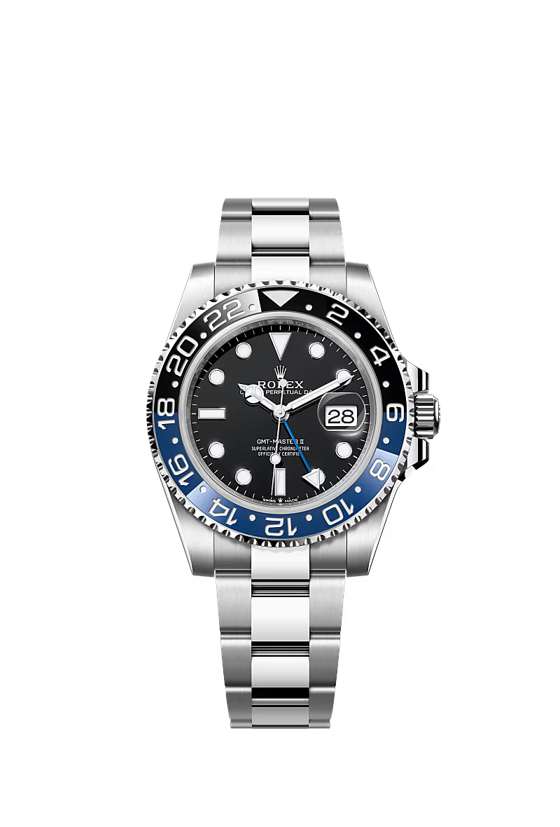 Rolex GMT-Master II 40 mm Oystersteel 126710BLNR with Blue & Black Cerachrom Bezel
