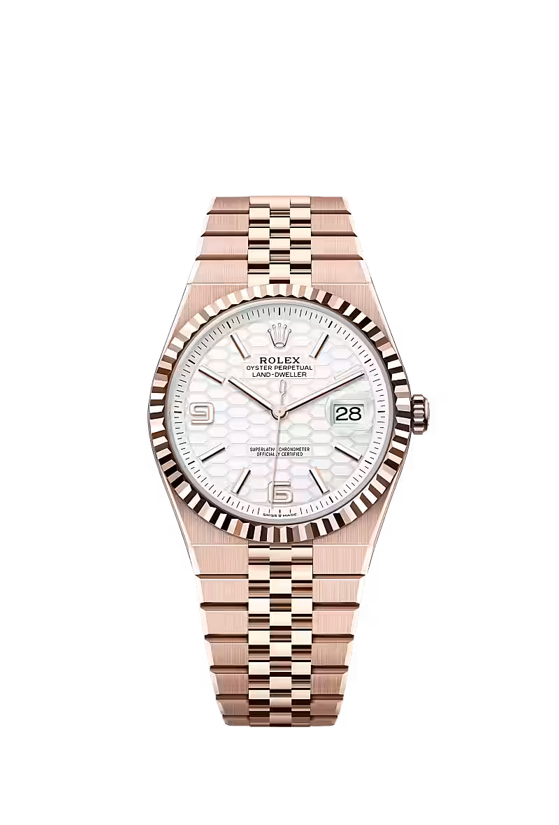 Men’s Rolex Land-Dweller 40 Ref. 127335 Everose Gold Automatic Watch - Zeuskicks