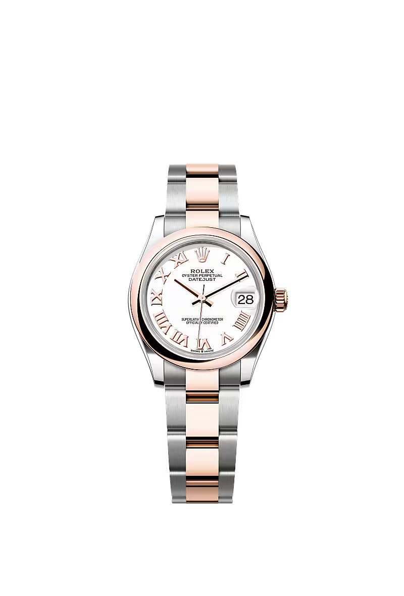 Women’s Datejust 31 Ref. 278241 – Everose Rolesor, White Dial, Oyster Bracelet