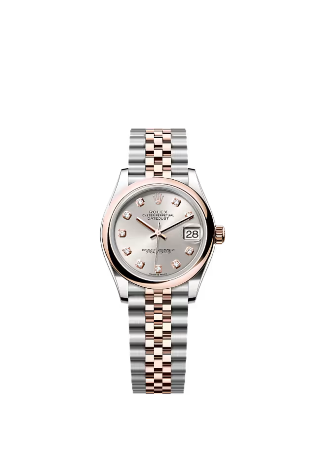Women’s Rolex Datejust 31 278241 Oystersteel & Everose Gold Automatic Watch – Silver Diamond Dial