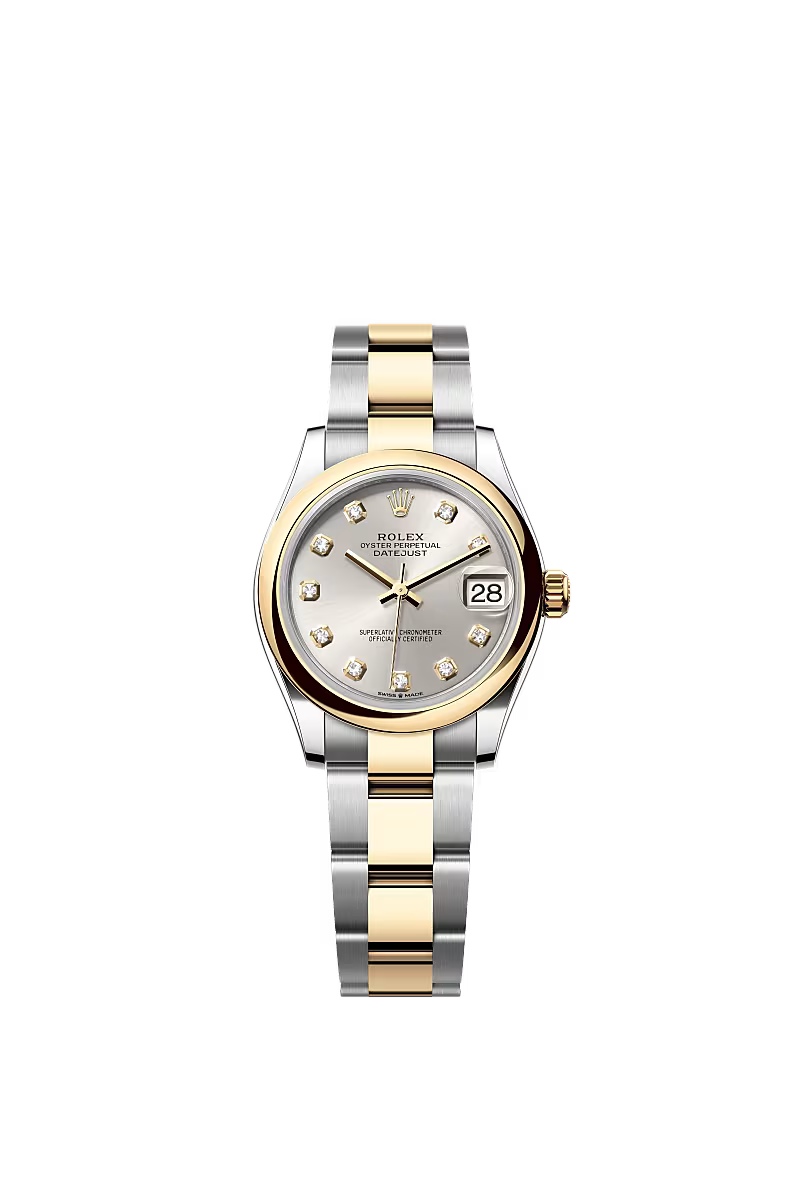Women’s Rolex Datejust 31 Ref. 278243 – Yellow Rolesor, Silver Diamond Dial, Oyster Bracelet