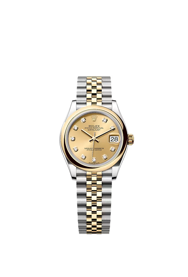Women’s Rolex Datejust 31 Ref. 278243 – Yellow Rolesor, Champagne Diamond Dial, Jubilee Bracelet