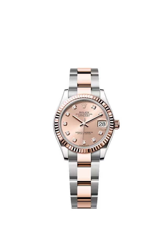 Women’s Rolex Datejust 31 278271 Oystersteel & Everose Gold Automatic Watch – Rosé-Colour Dial with Diamonds