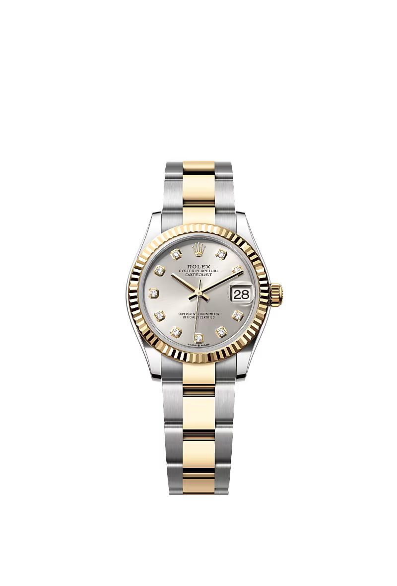Women’s Rolex Datejust 31 Ref. 278273 – Yellow Rolesor, Silver Diamond Dial, Oyster Bracelet