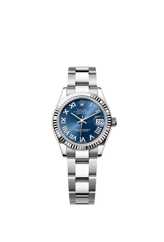 Women’s Rolex Datejust 31 31 mm Oystersteel & White Gold Bright Blue Dial Watch - Zeuskicks
