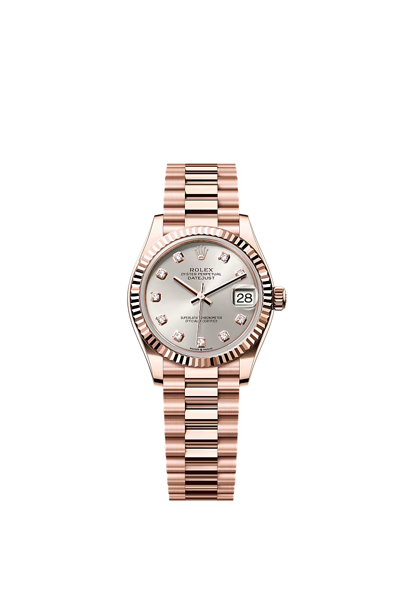Women’s Rolex Datejust 31 278275 – Silver Diamond Dial, Everose Gold