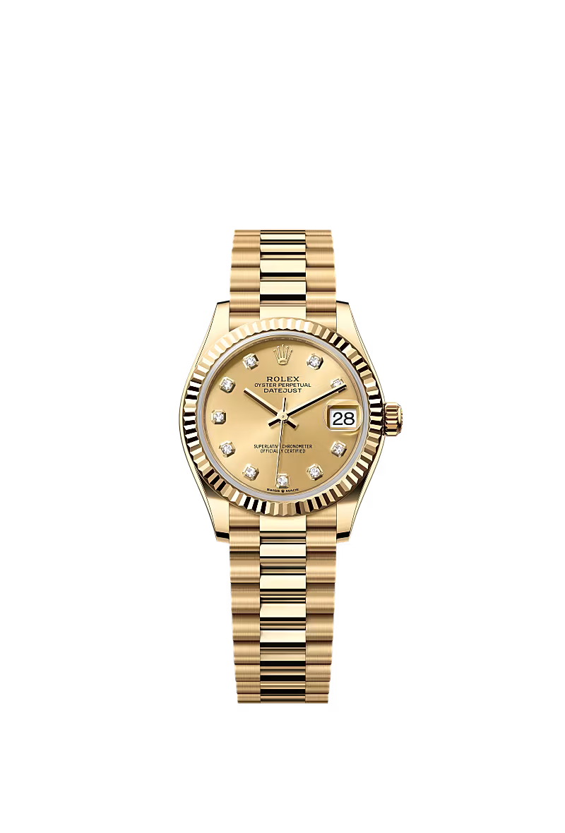 Women’s Rolex Datejust 31 278278 – Champagne Diamond Dial, Yellow Gold