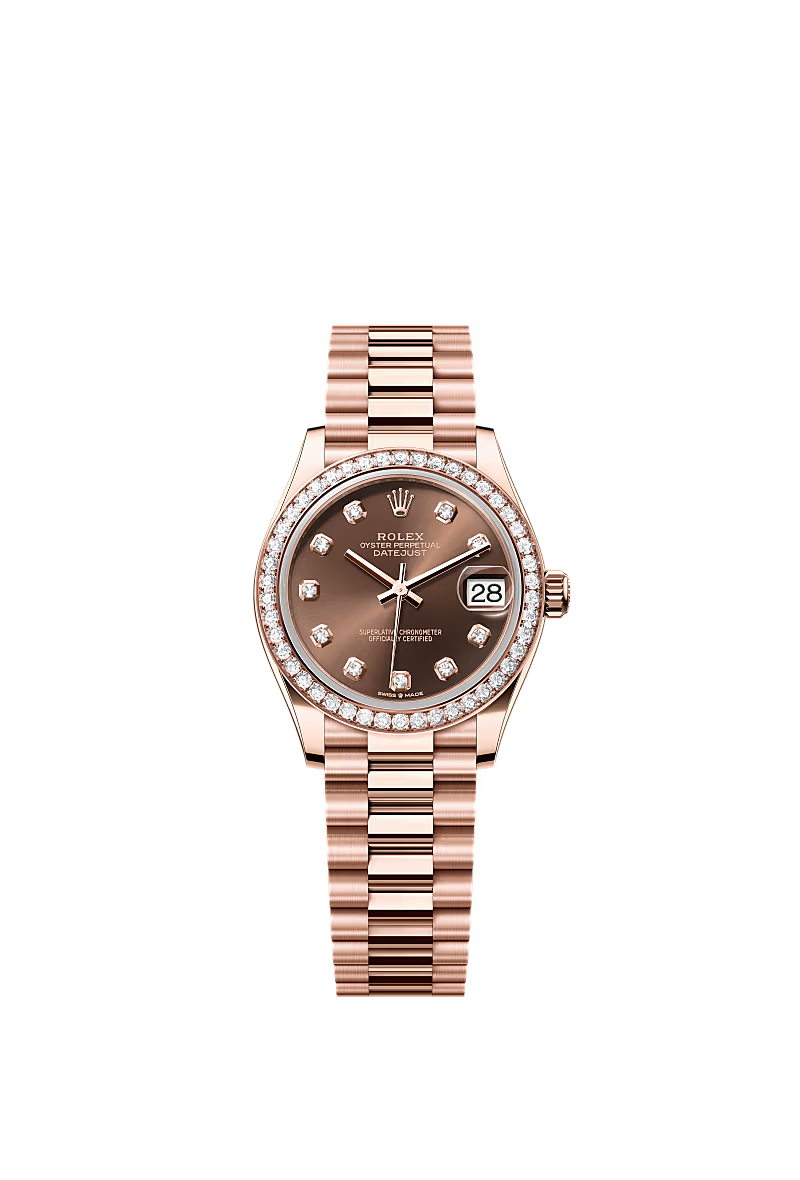 Women’s Rolex Datejust 31 278285RBR Automatic Watch – 31 mm Everose Gold with Diamonds