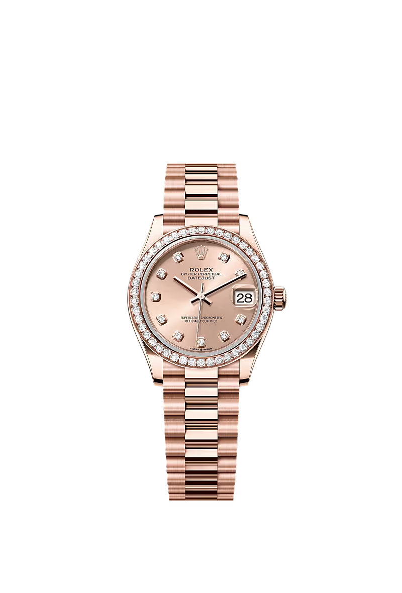 Women’s Rolex Datejust 31 278285RBR Automatic Watch – 31 mm Everose Gold with Diamonds